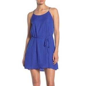 Simple blue flowy dress racerback